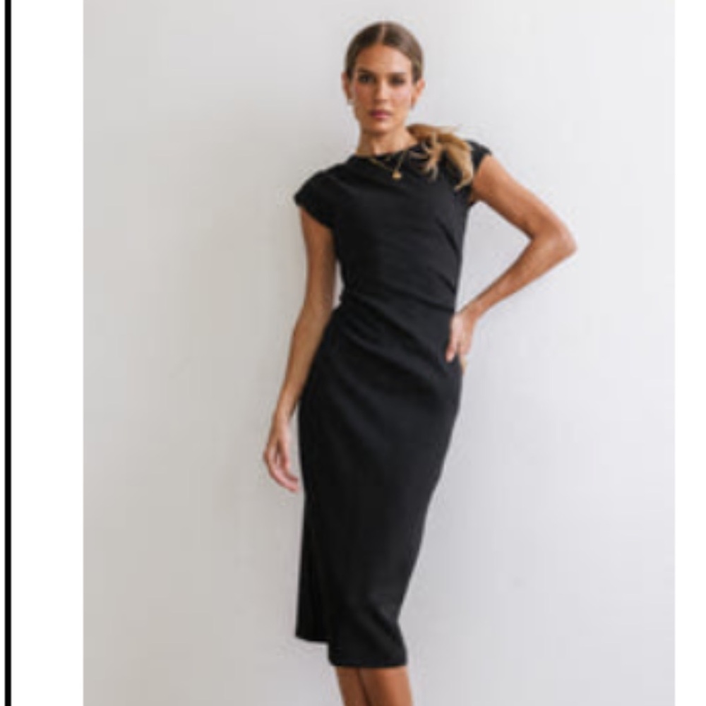 Elegant Black Midi Dress